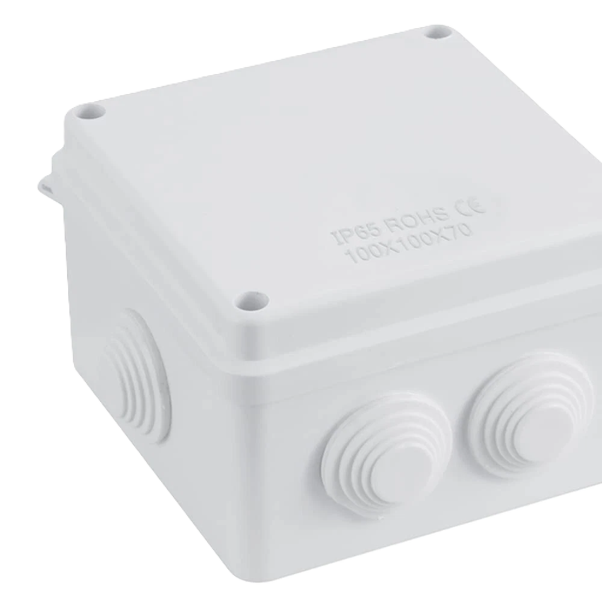 ZX-IP-LV-100 | IP Rated Plastic Junction Box 100 x 100 x 70mm White