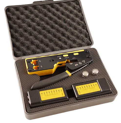 ZX-EZ-CRIMP-TOOL-PRO-KIT | Professional RJ45 EZ Crimp Tool & Network Tester KitX-EZ-CRIMP-TOOL-PRO-KIT | Professional RJ45 EZ Crimp Tool Kit for CAT5e & CAT6