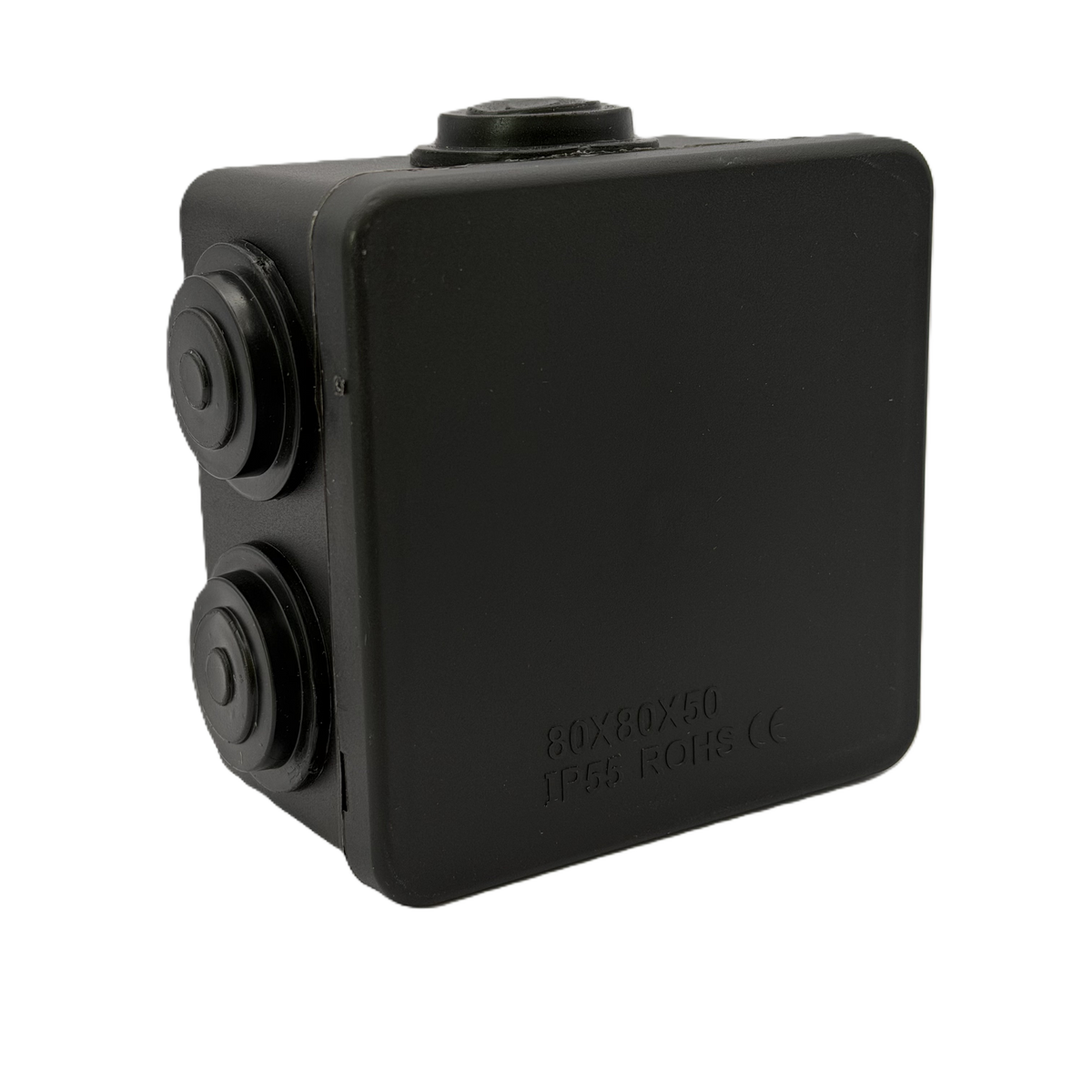 ZX-IP-LV-85B | IP Rated Plastic Junction Box Black 85x85x50mm