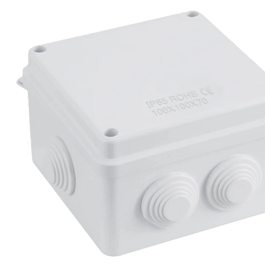 ZX-IP-LV-100 | IP Rated Plastic Junction Box 100 x 100 x 70mm White
