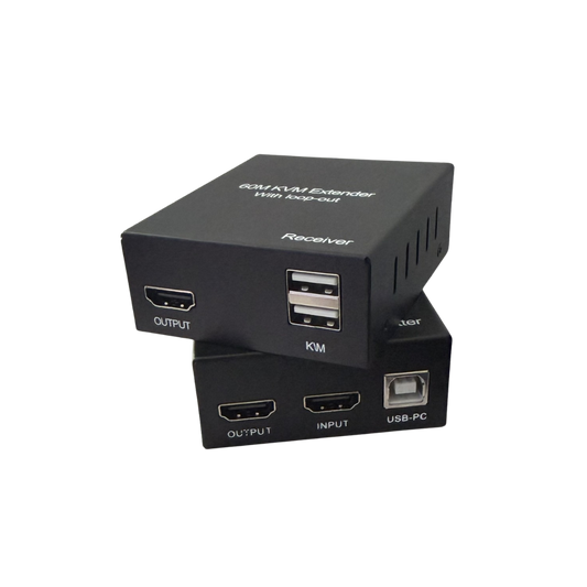 ZX-HDE-2K-60M-KVM-POC | 1080P HDMI KVM Extender 60M with Loop Out & POC
