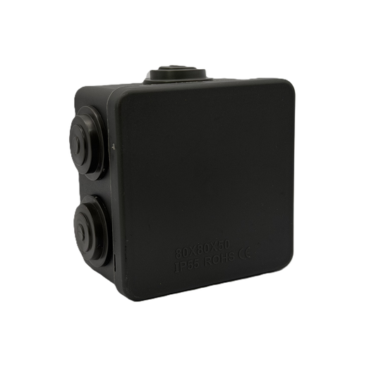 ZX-IP-LV-85G | IP Rated Plastic Junction Box 85 x 85 x 50mm Dark Grey