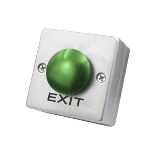 ZX-PTE-ZINC-SM-GREEN | Green Mushroom Push To Exit Button Surface
